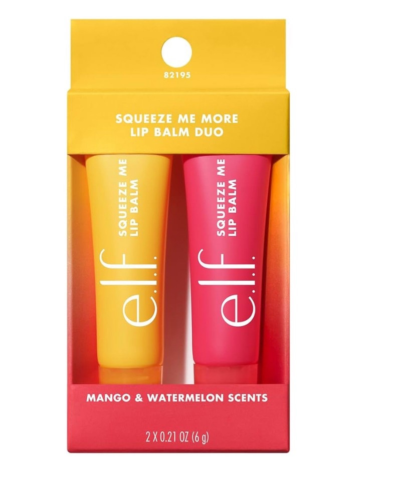 e.l.f. Squeeze Me More Lip Balm Duo, Moisturizing Balm For A Sheer Tint Of Color, Made With Hyaluronic Acid, Vegan & Cruelty-Free, Mango & Watermelon

#LTKBeauty