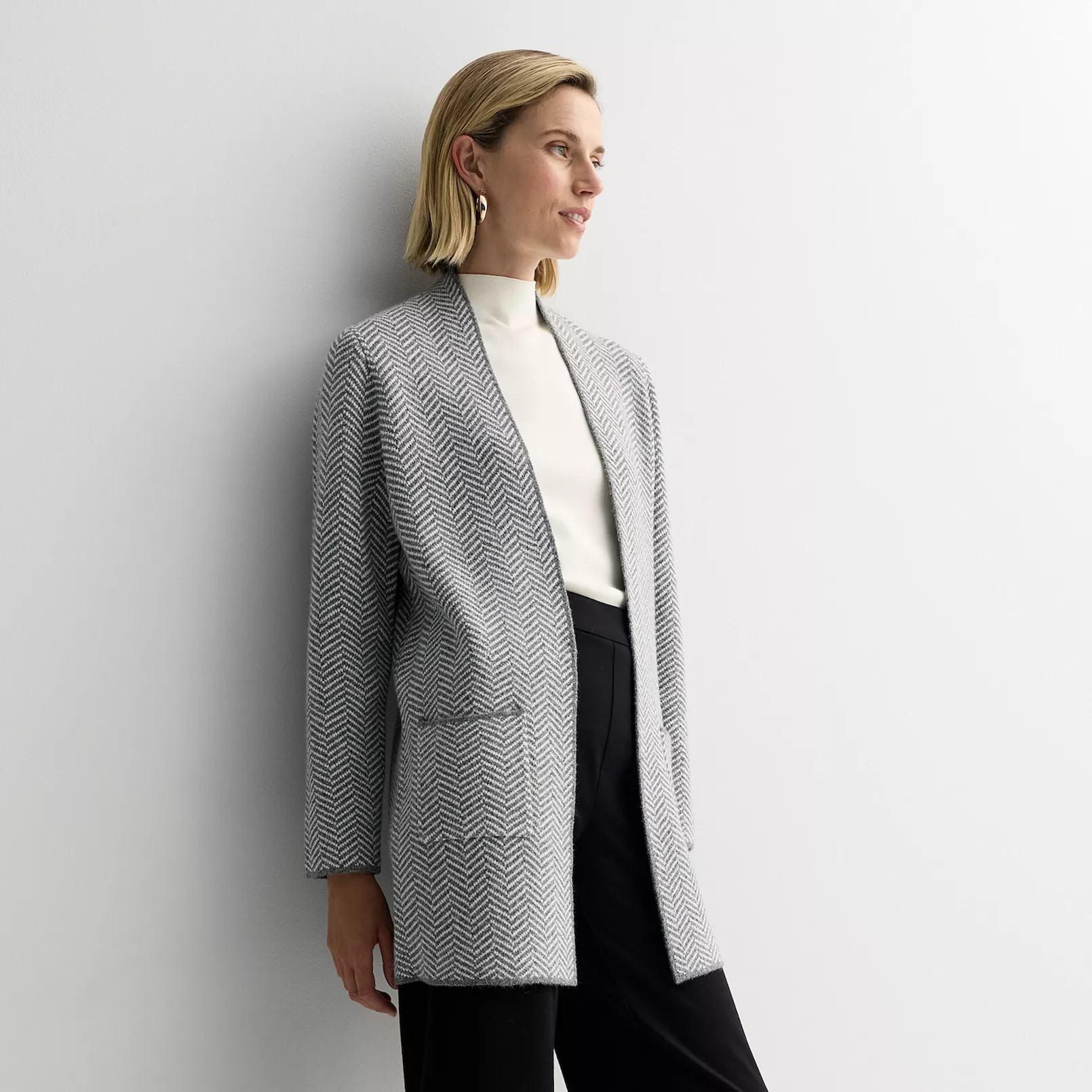 Petite Nine West Clean Collar Coatigan | Kohl's