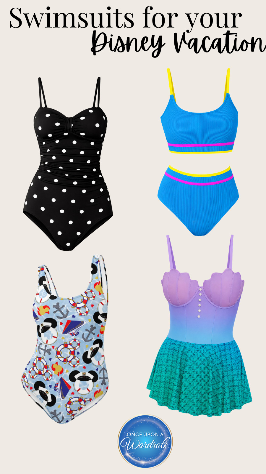 Swimsuits that are actually cute and Disney-vacation ready. 🙌

Whether you’re packing for a Disney Cruise, resort pool day, or a rest day between park days, these Disney-inspired swimsuits are comfortable, flattering, and photo-ready. From a classic black polka dot one-piece to a bright retro two-piece and a mermaid-inspired swim dress, these are perfect for Disney resort outfits and cruise outfits for women.

Saving this lineup for our next Disney vacation because pool days deserve good outfits too 

 #LTKmomlife #LTKSwim #LTKTravel