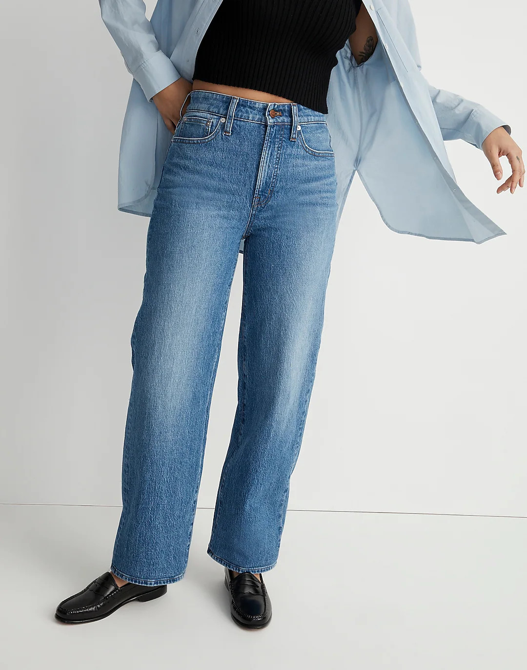 The Curvy Perfect Vintage Wide-Leg Crop Jean | Madewell