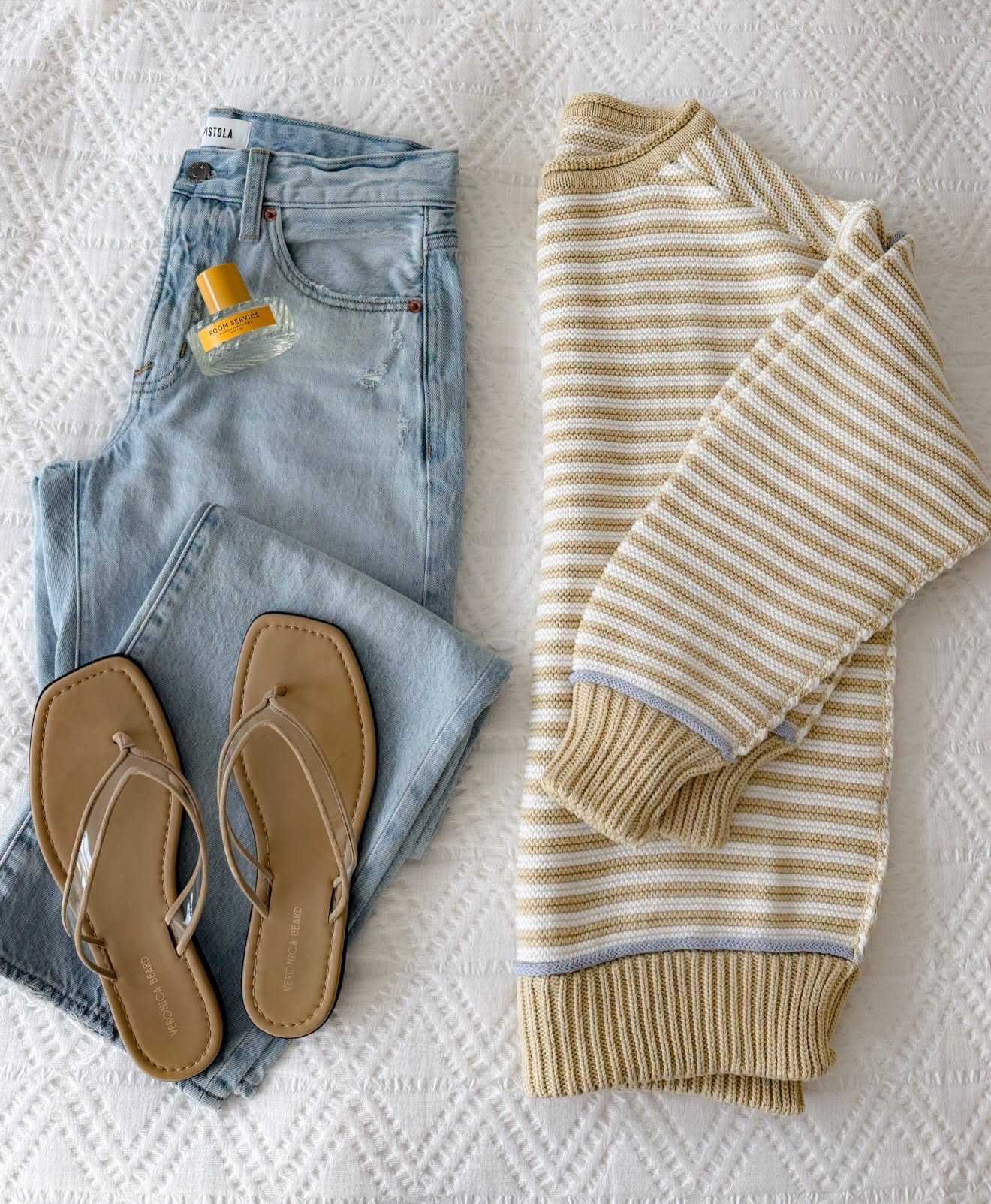 This is such an easy early fall outfit when the weather hasn’t caught up yet. The lightweight striped sweater brings in that cozy texture, while light wash denim and simple sandals keep it wearable right now.

striped sweater, early fall outfit, light wash jeans, transitional fashion, casual fall outfit, neutral sweater, everyday denim, flat sandals, fall outfit idea, women’s fall style, annabrstyle

#LTKSeasonal #LTKootd #LTKOver40