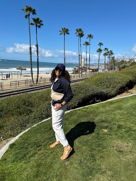 🌴 Cali has been good to me. The sun and hanging with my friends has been good for my soul. 😍
Jacket vintage bomber 
Long sleeve tee shirt @lululemon size up 
Pants old linked similar @madewell 
Sandals @fredasalvador size down half a size  
Use code HGC20LA until 3/6
Bag @abbyalleythebrand 
Hat @shopclarev


#LTKitbag #LTKshoecrush #LTKstyletip