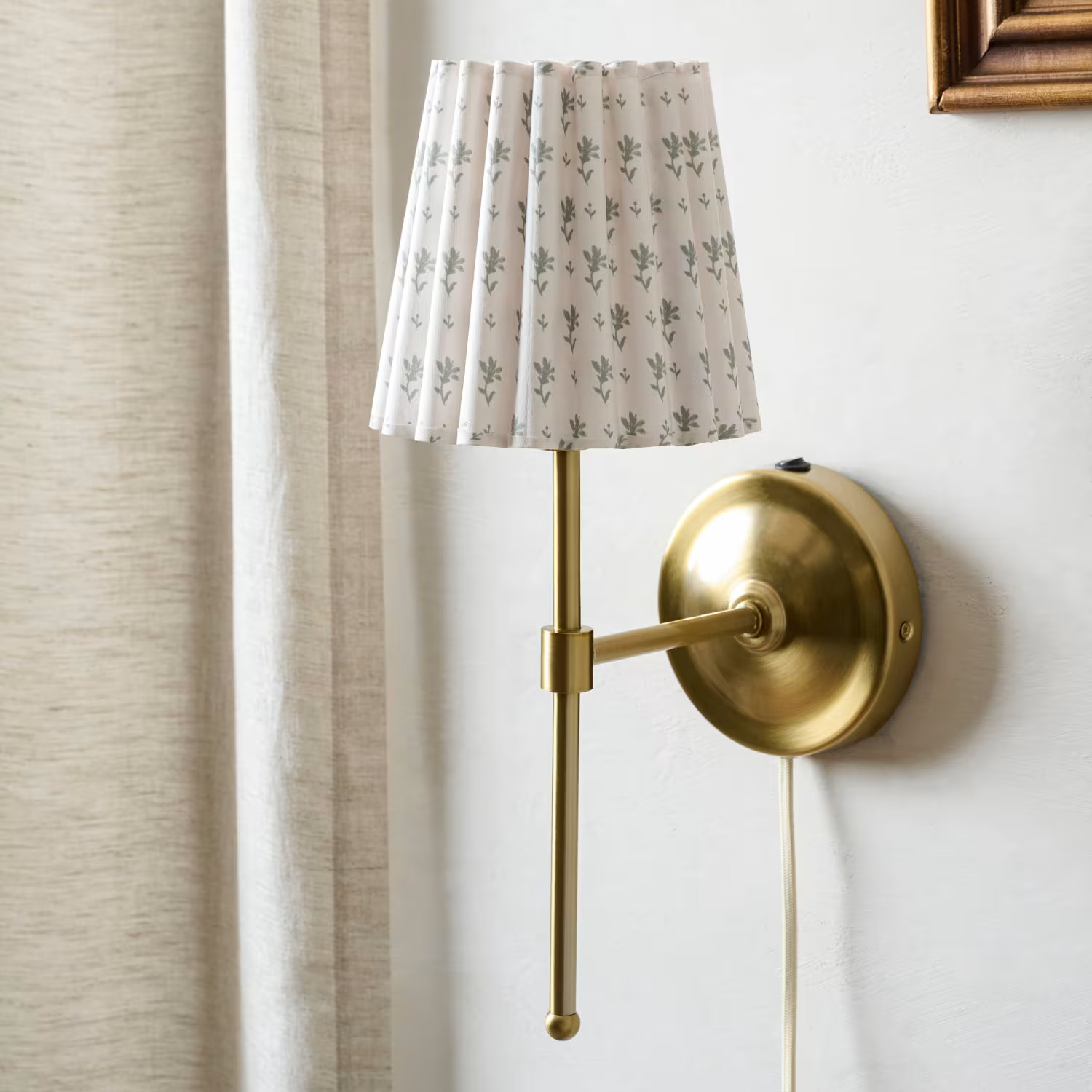 Hattie Block Print Plug-in Sconce | Magnolia
