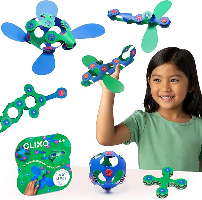 Clixo Itsy Magnetic Toy for Kids - Flexible, Durable, Imagination-Boosting Magnet Building Toy. E... | Amazon (US)