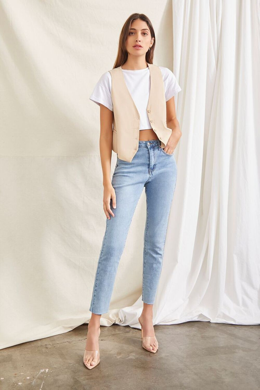 Button-Front Vest | Forever 21 (US)