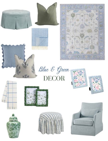 Loving lots of blue and green decor combos lately! If only I had another room to decorate! 