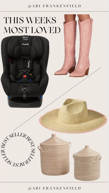 These are last week’s most loved finds! #nuna #carseat #cowboyboots #sunhat #organization

#LTKbaby #LTKhome #LTKshoecrush