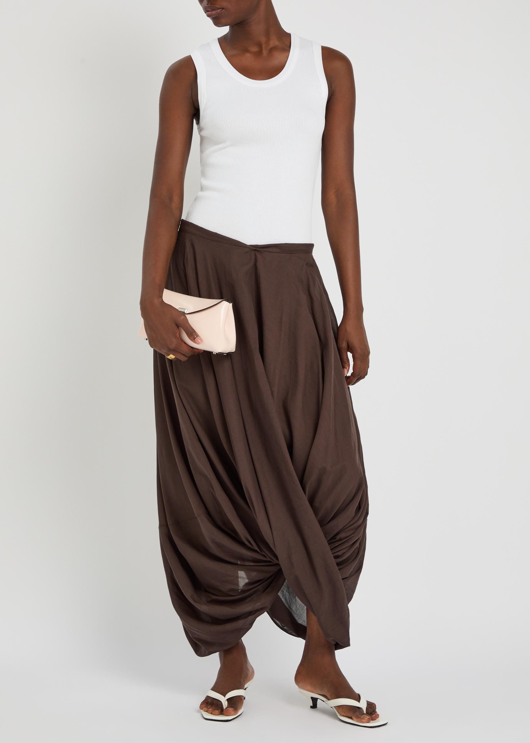 Cocoon cotton-blend midi skirt | Harvey Nichols