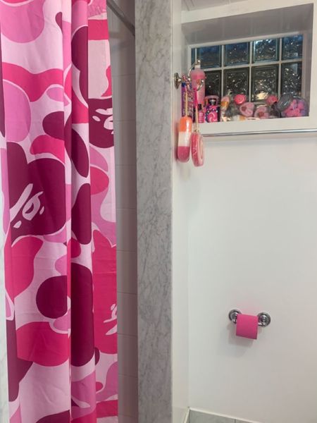 Pink shower curtain #bape #LTKGiftGuide

#LTKhome