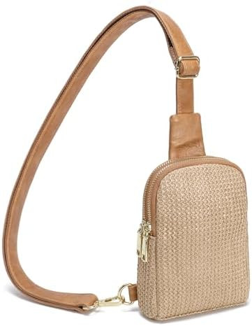 INICAT Small Faux Straw Crossbody Bag for Women, Lightweight Summer Beach Sling Purse for Everyda... | Amazon (US)