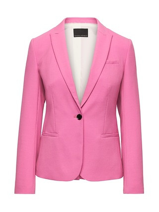 Banana Republic Womens Petite Classic-Fit Lightweight Wool Blazer Pink Size 0 | Banana Republic US