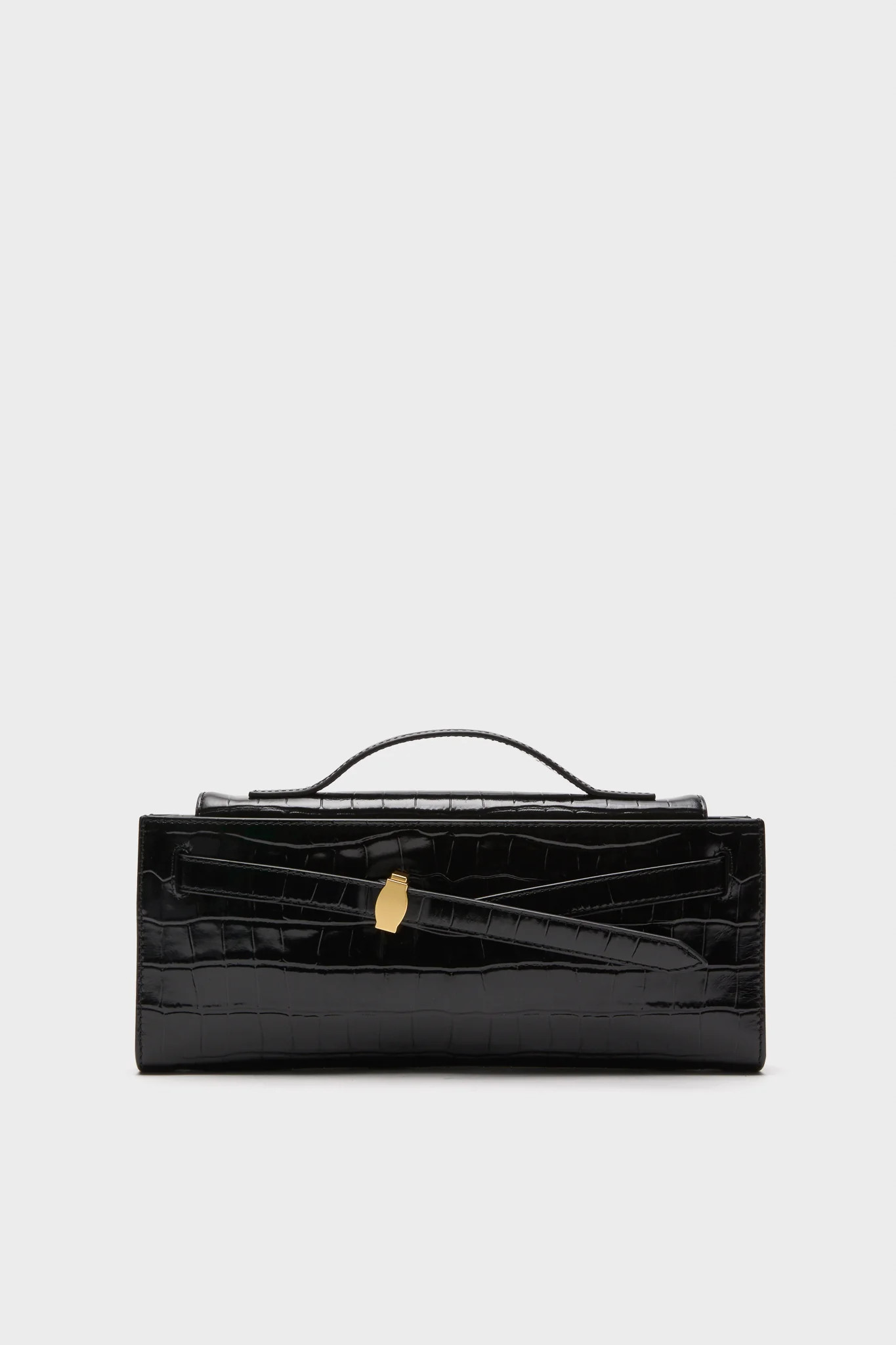 Black Croc Embossed Veronica Beard Dash Clutch | Tuckernuck (US)