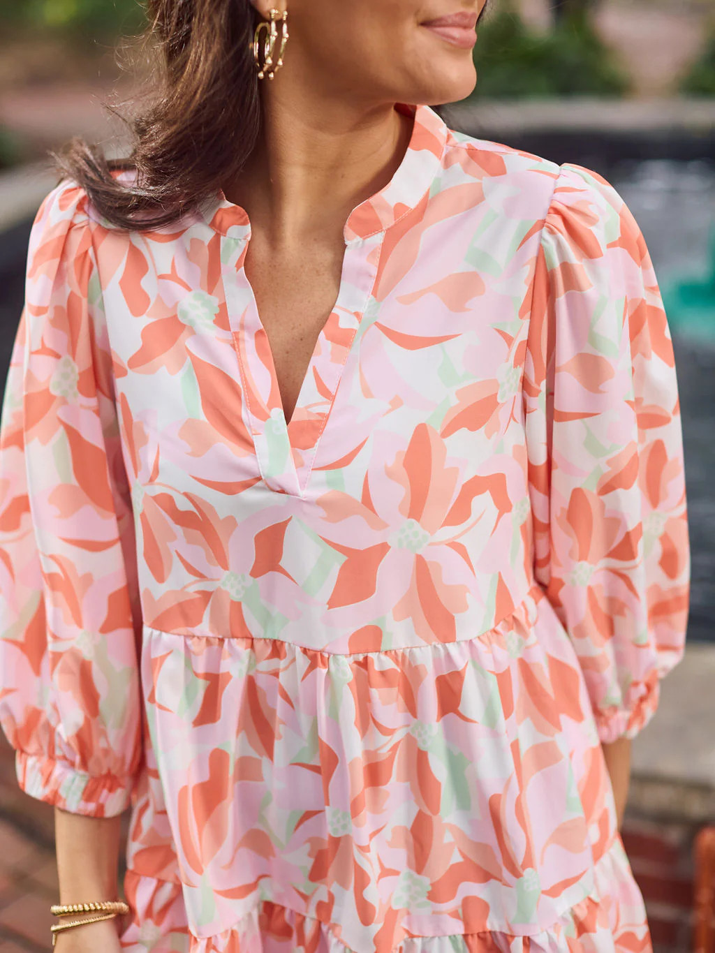 Cooper Dress | Botanical Bliss White | Mary Square