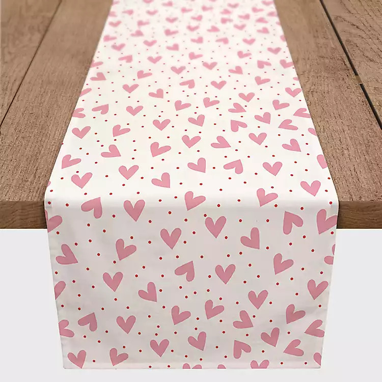 New! Polka Dot Hearts Table Runner, 72 in. | Kirkland's Home