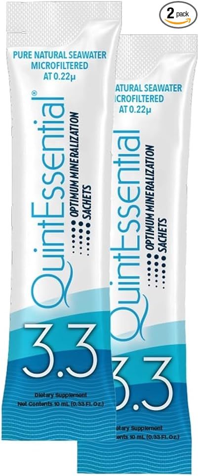 Quicksilver Scientific Quintessential 3.3 Sachets - Hypertonic Solution - Filtered Sea Water Hydr... | Amazon (US)