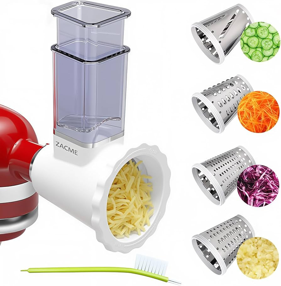 Updated Shredder Cheese Grater Attachment for KitchenAid Stand Mixers, Salad Machine with Vegetab... | Amazon (US)