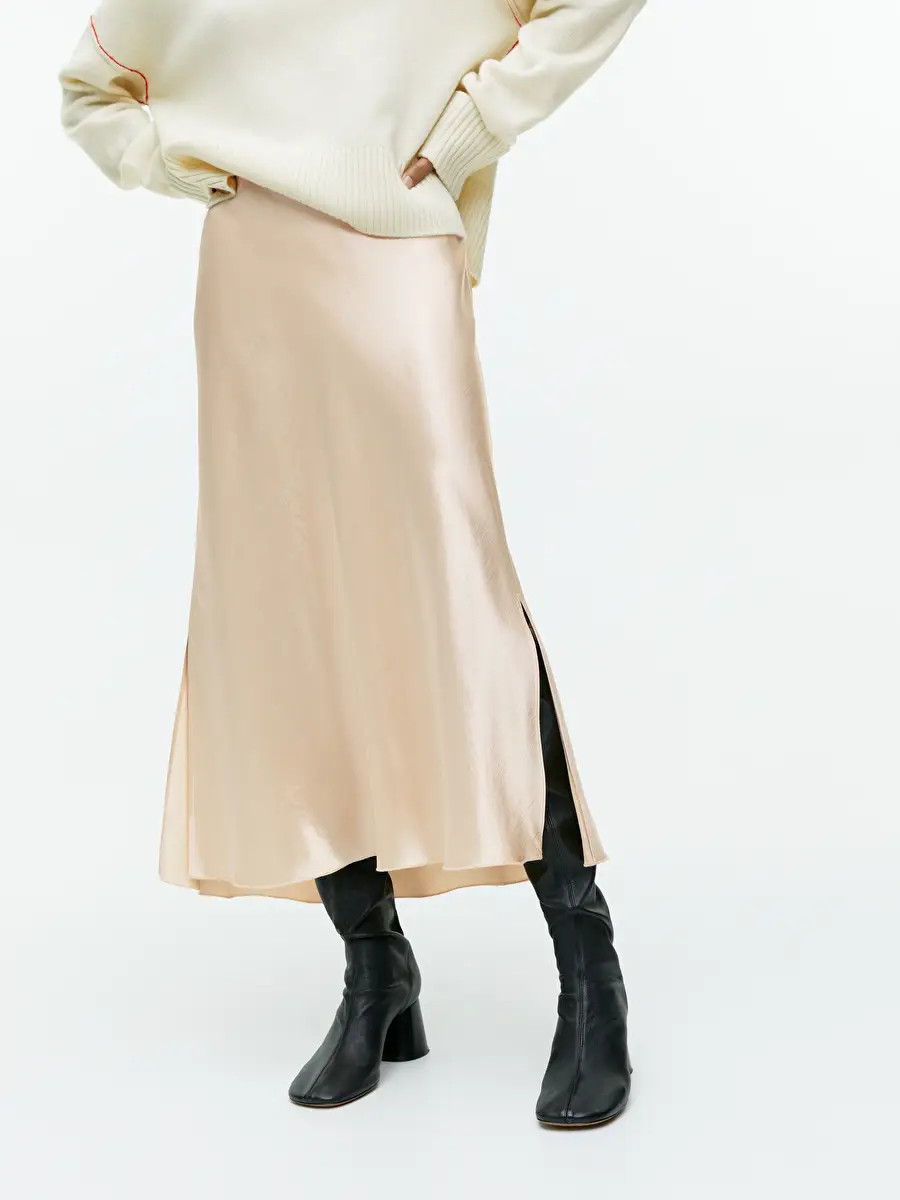 Bias-Cut Satin Skirt | ARKET (US&UK)