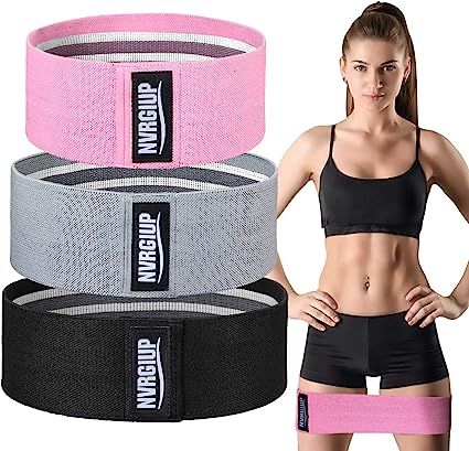 NVRGIUP Exercise Resistance Bands for Legs and Glute, Upgrade Thicken Anti-Slip & Roll Home Gym W... | Amazon (US)