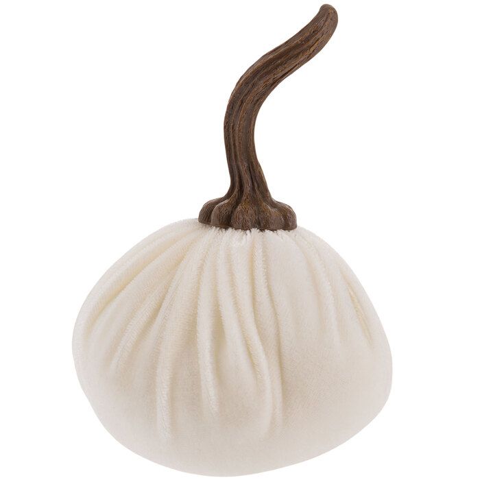 2 White Velvet Pumpkin Home Autumn Fall Table Decoration | Walmart (US)