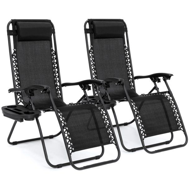 Best Choice Products Set of 2 Adjustable Zero Gravity Lounge Chair Recliners for Patio, Pool w/ C... | Walmart (US)