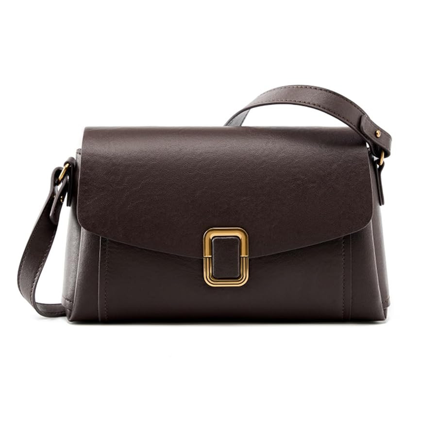 Genuine Leather Crossbody Bag for Women, Removable Satchel Adjustable Shoulder Bag | Amazon (US)