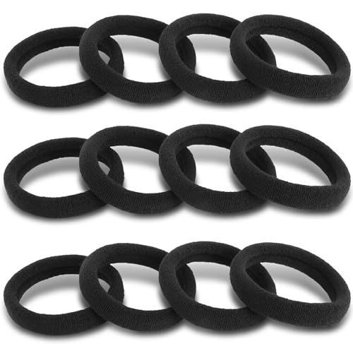 120PCS Black Hair Ties for Women Girls, Elastic Hair Bands Ponytail Holders | Amazon (US)