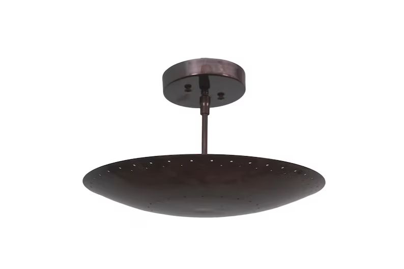 3 Light Elegant <perforated Ceiling Flushmount light Pendant Mid Century Modern Raw Brass Sputnik... | Etsy (US)