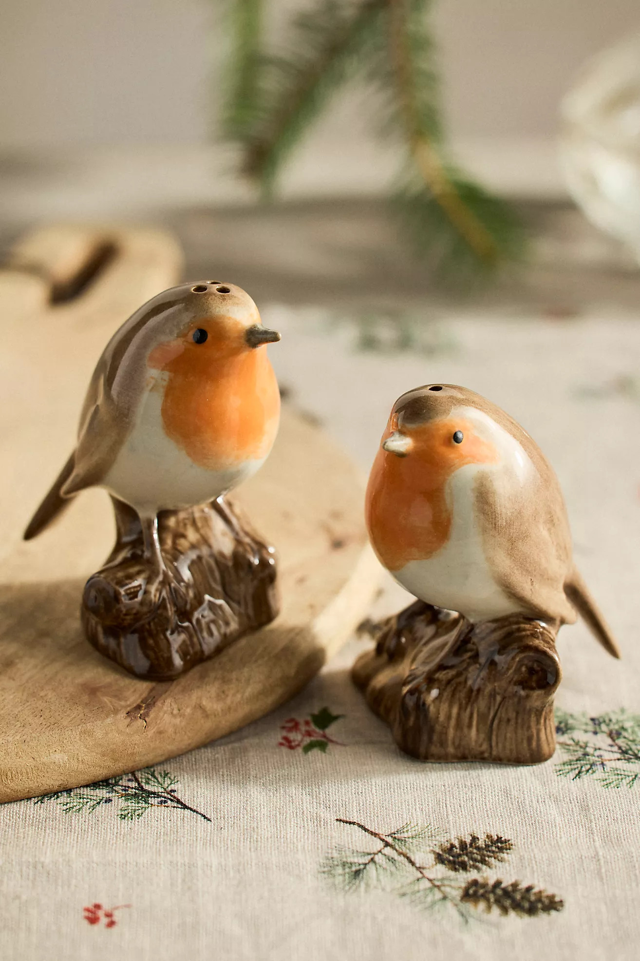 Quail Ceramics Woodland Friends Salt + Pepper Shakers | Anthropologie (US)
