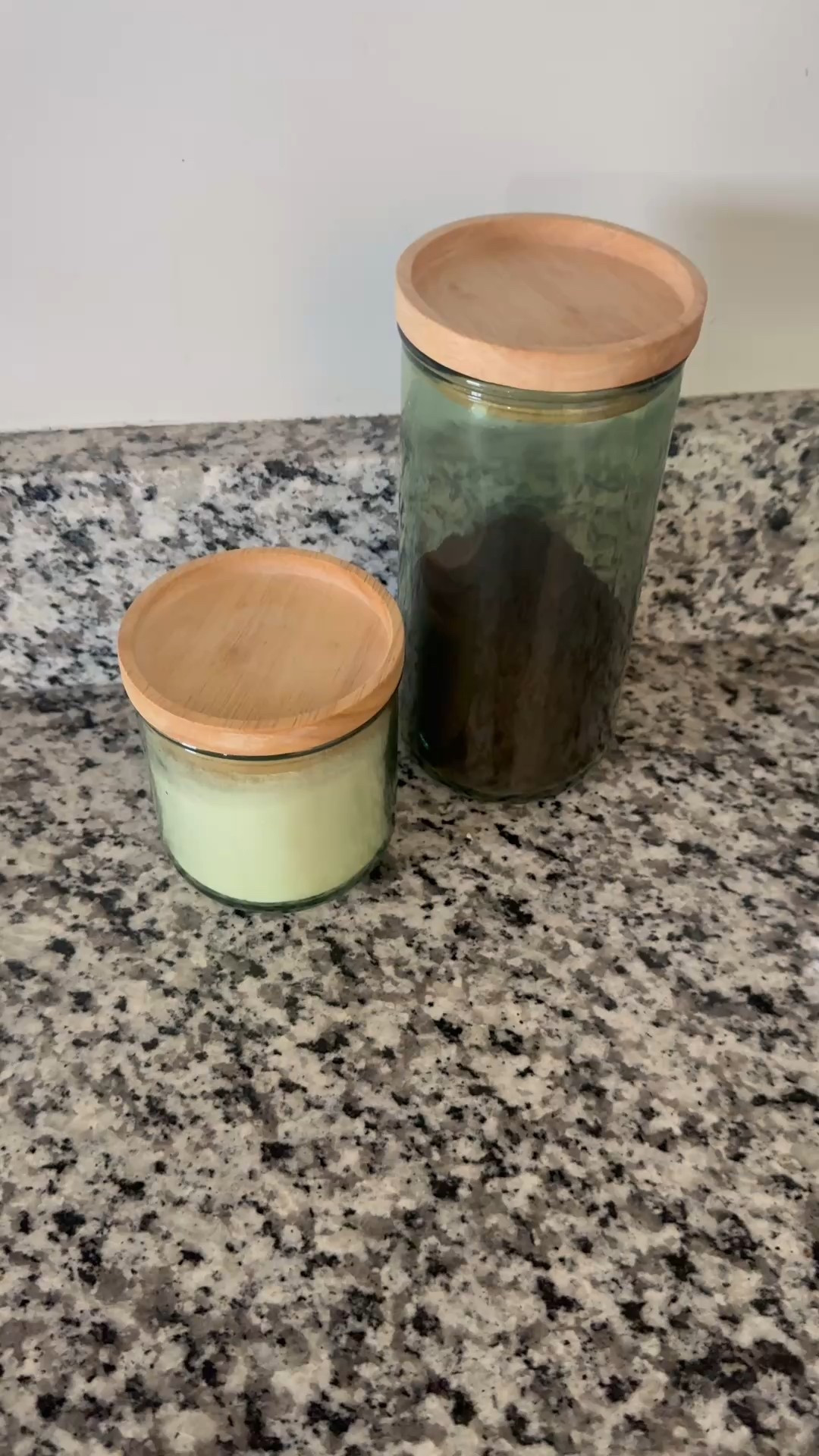 New green glass canister jars from Magnolia home!

Green is my new vibe these days and I added these to my kitchen for things like sugar, flour, coffee & protein powder. I had giant canisters with words on them for many years but was ready for a cleaner minimal look. These were the perfect swap. 

#magnoliahpme #targetfind #targethome 

#LTKHome #LTKFindsUnder50 #LTKSaleAlert