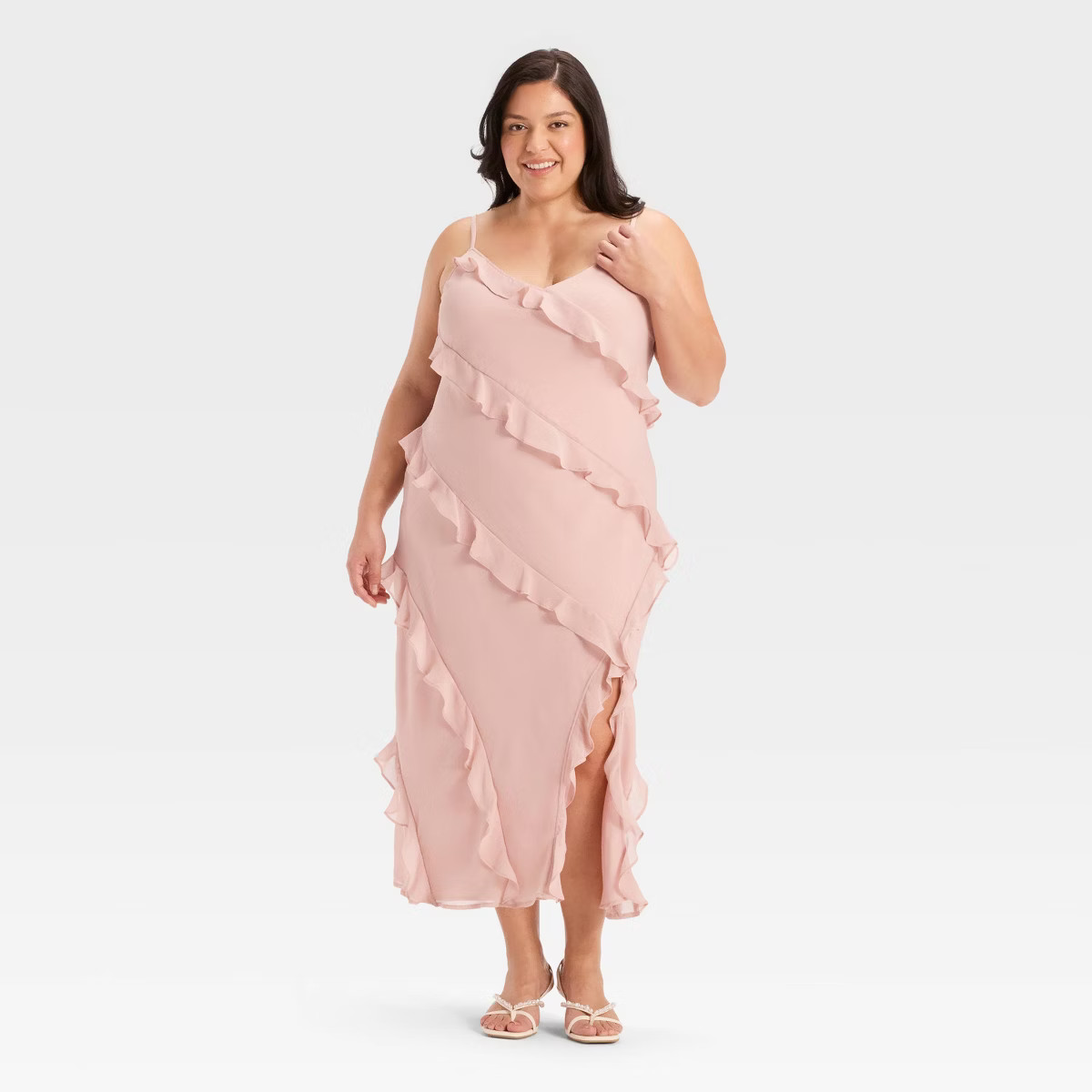 Women's Ruffle Maxi Slip Dress - A New Day™ | Target