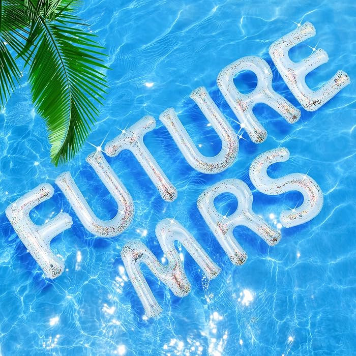 Junkin Bachelorette Pool Floats Bride Party Inflatable Floating Letter Set Bachelorette Decoratio... | Amazon (US)