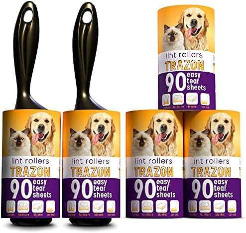 Lint Rollers Value Pack of 450 Sheets / 5 Refills, Sticky Roller, Lint Remover for Dog, Cat, Pet Hai | Amazon (US)