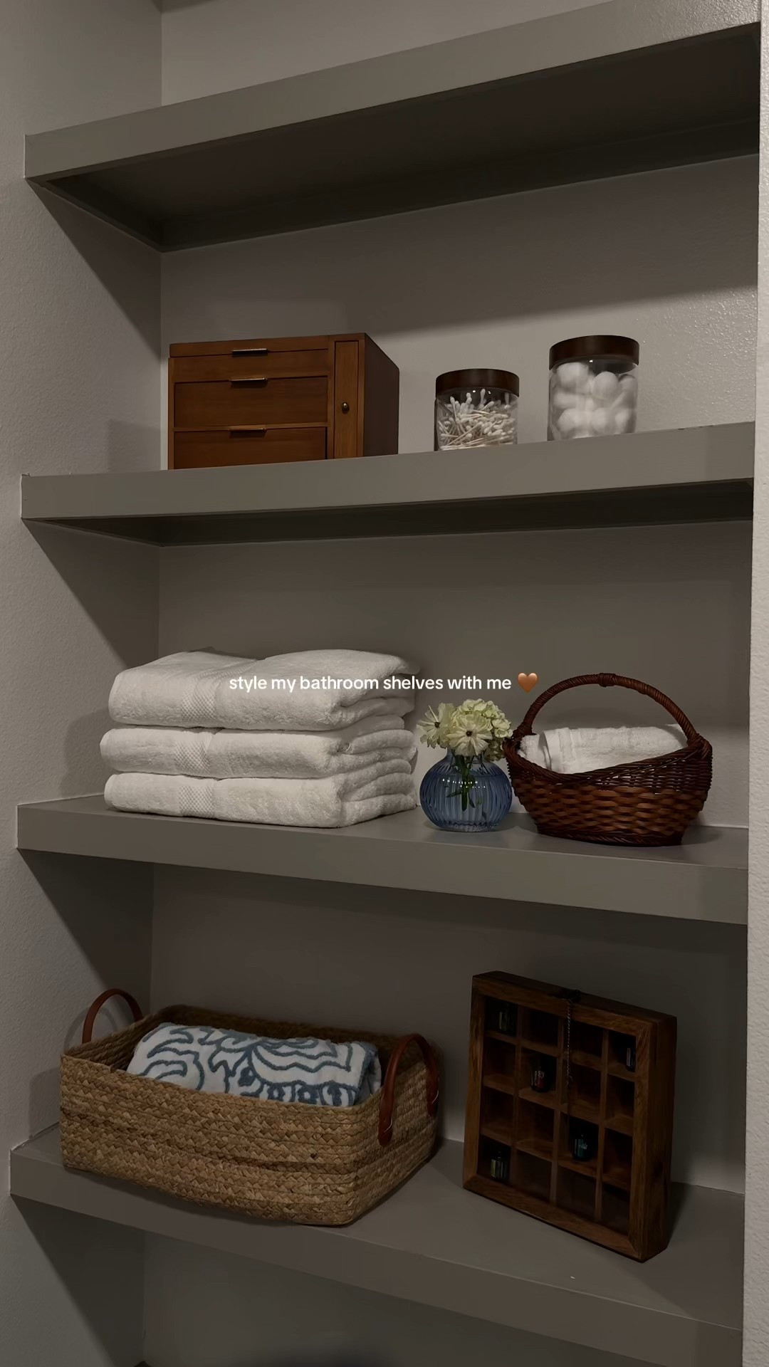 styling my bathroom shelves
western decor, rustic decor, neutrals, home decor, target finds 

#LTKHome #LTKFindsUnder50