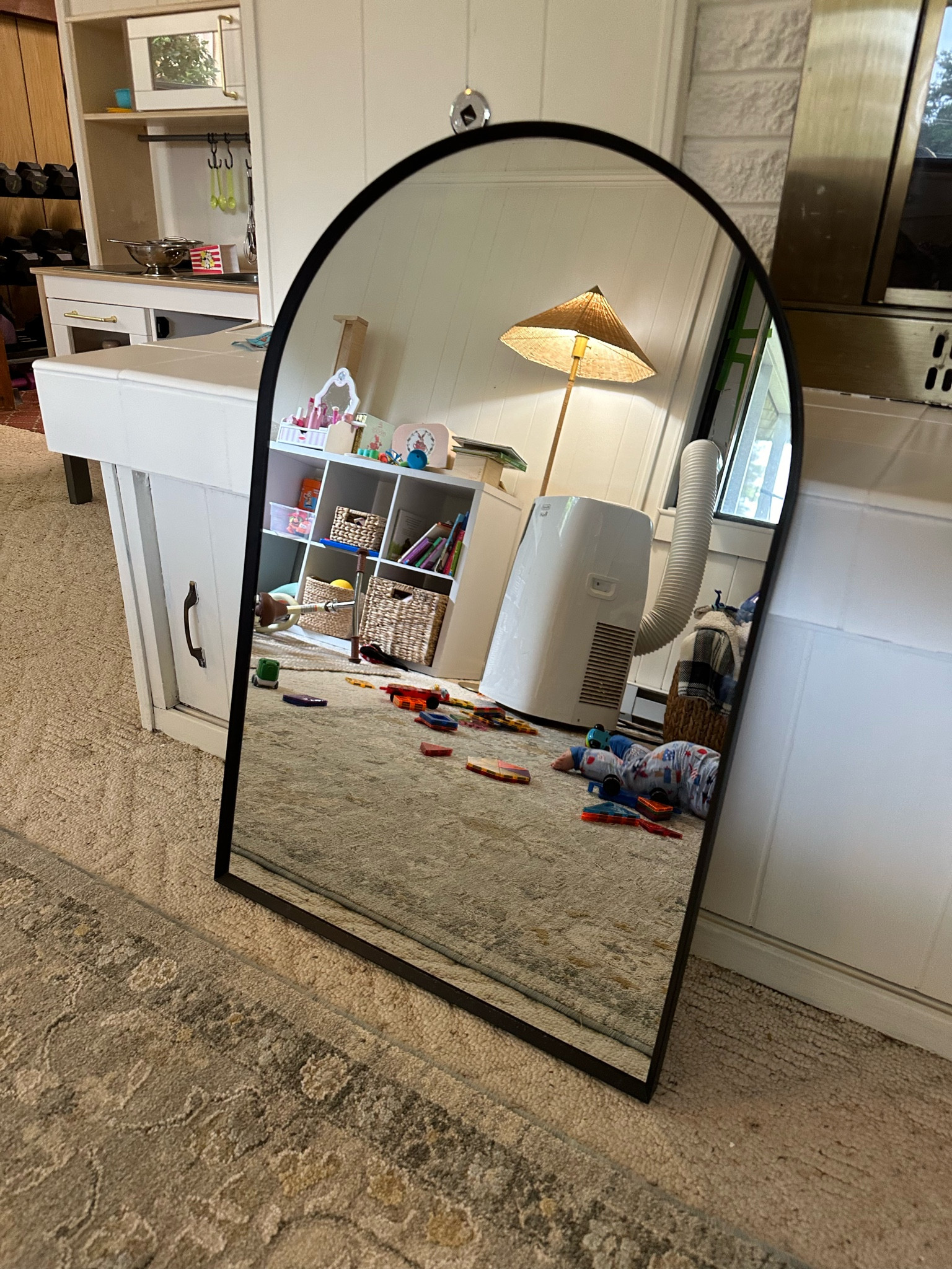 Affordable Black Arched Mirror ✨ perfect way to upgrade your bathroom vanity mirror

#LTKFindsUnder100 #LTKHome