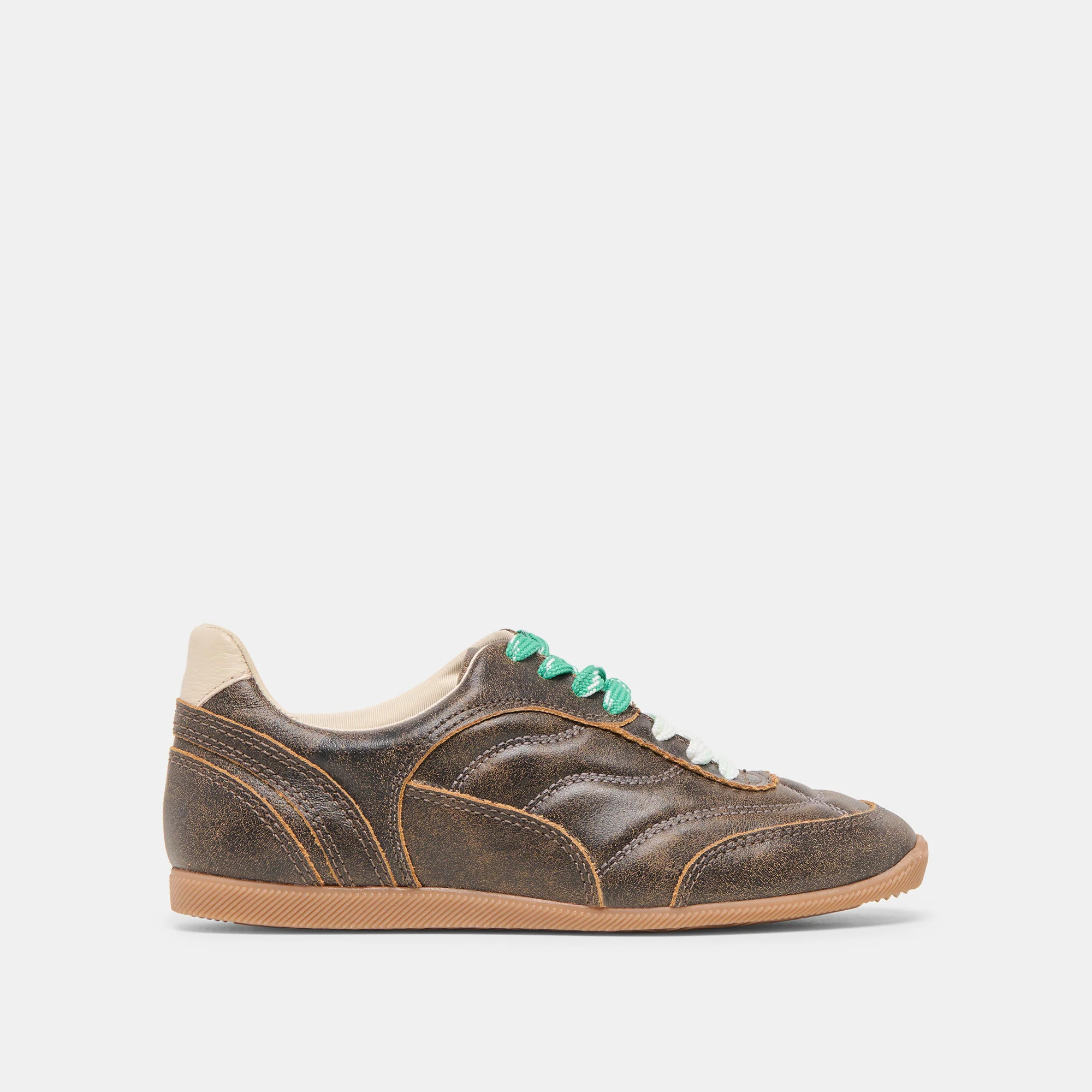 Laini Sneakers Brown Distressed Leather | DolceVita.com