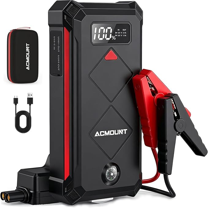 ACMOUNT P100 5000A Car Battery Jump Starter for 10.0L Gas/8.0L Diesel | Amazon (US)