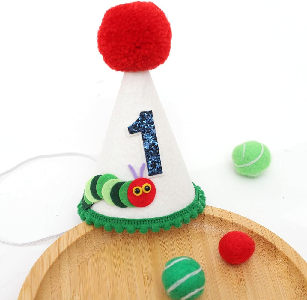 Hungry Caterpillar Birthday Crown - Costume Headwear for Boys, 1st Birthday Party Decoration, Cak... | Amazon (US)