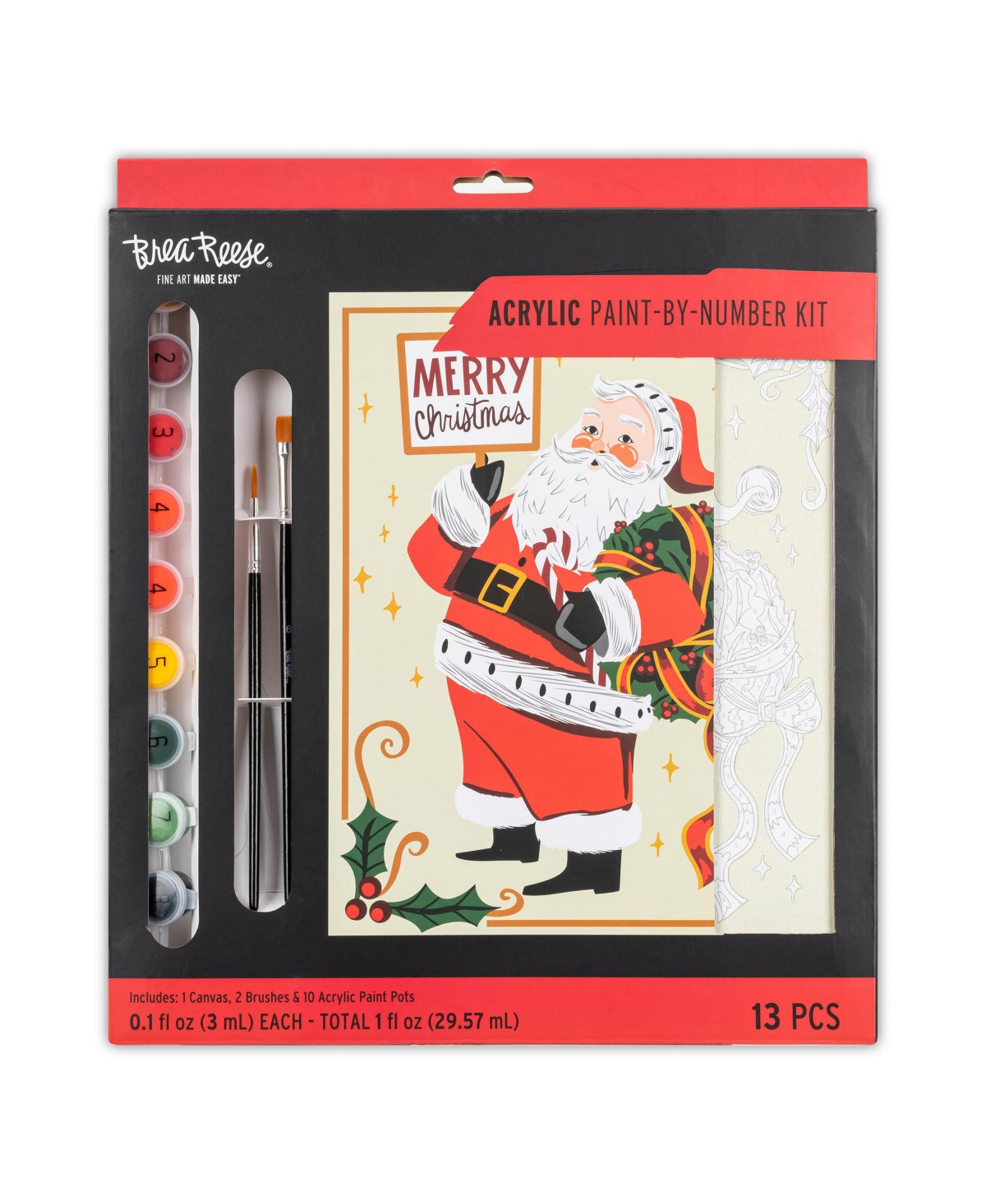 Acrylic Paint-By-Number Kit - Santa | Macy's