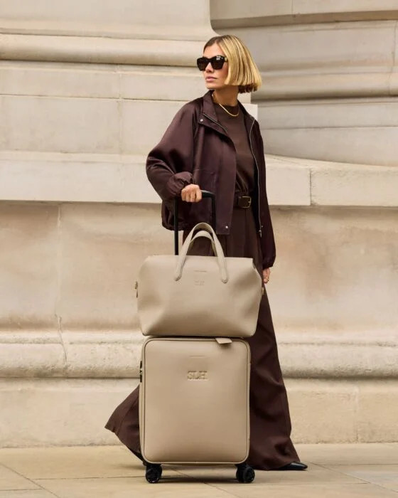 Oxford Cabin Suitcase in Light Taupe | Katie Loxton Ltd. (UK)