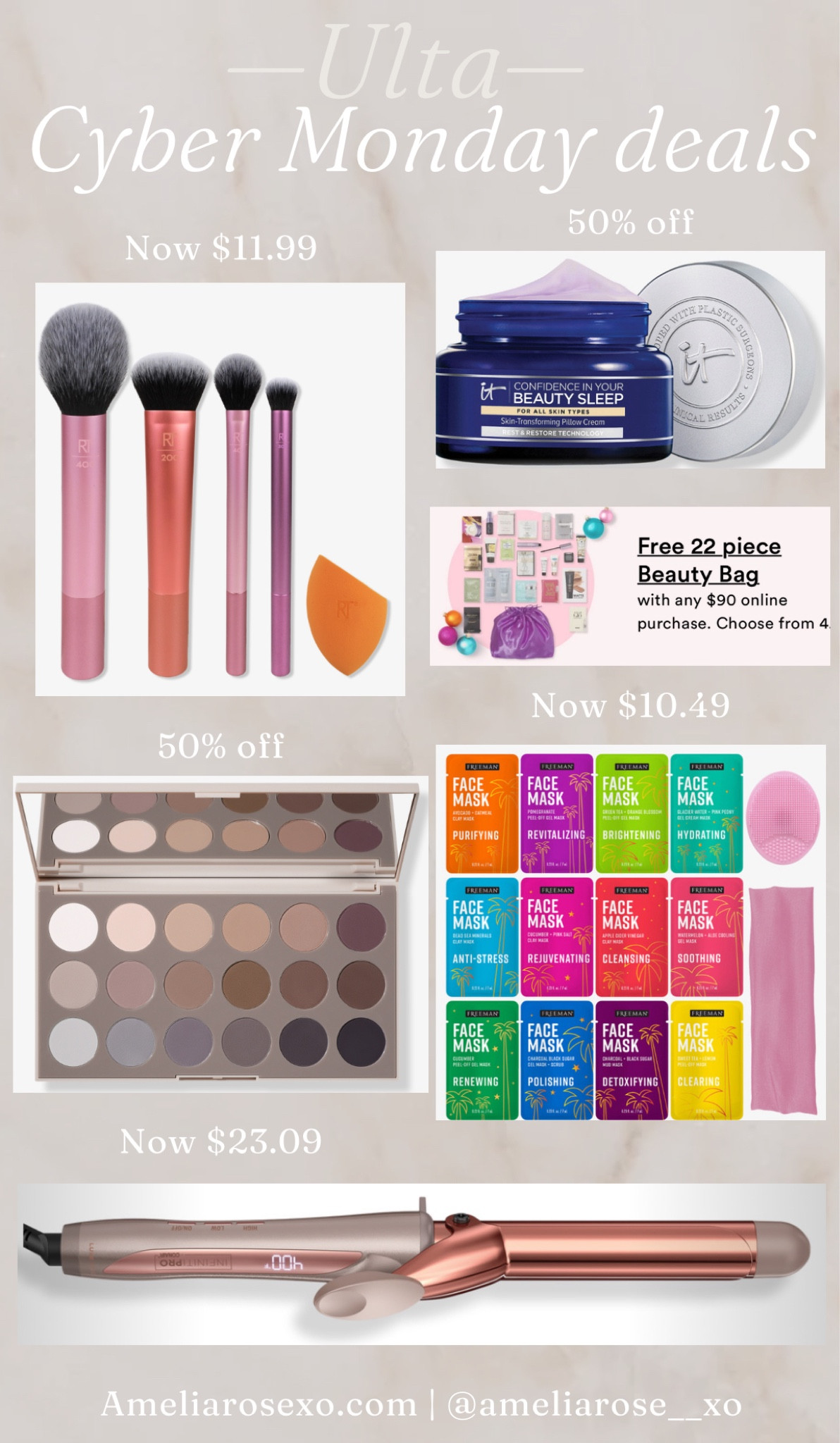 Up to 50% off at Ulta and if you spend $90 or more you get a free 22 piece beauty bag!! Gifts for her on sale! 💃 

#LTKGiftGuide #LTKCyberWeek #LTKbeauty