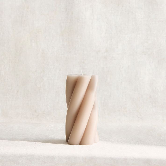 Signature Wax Twist Pillar Candles | West Elm (US)