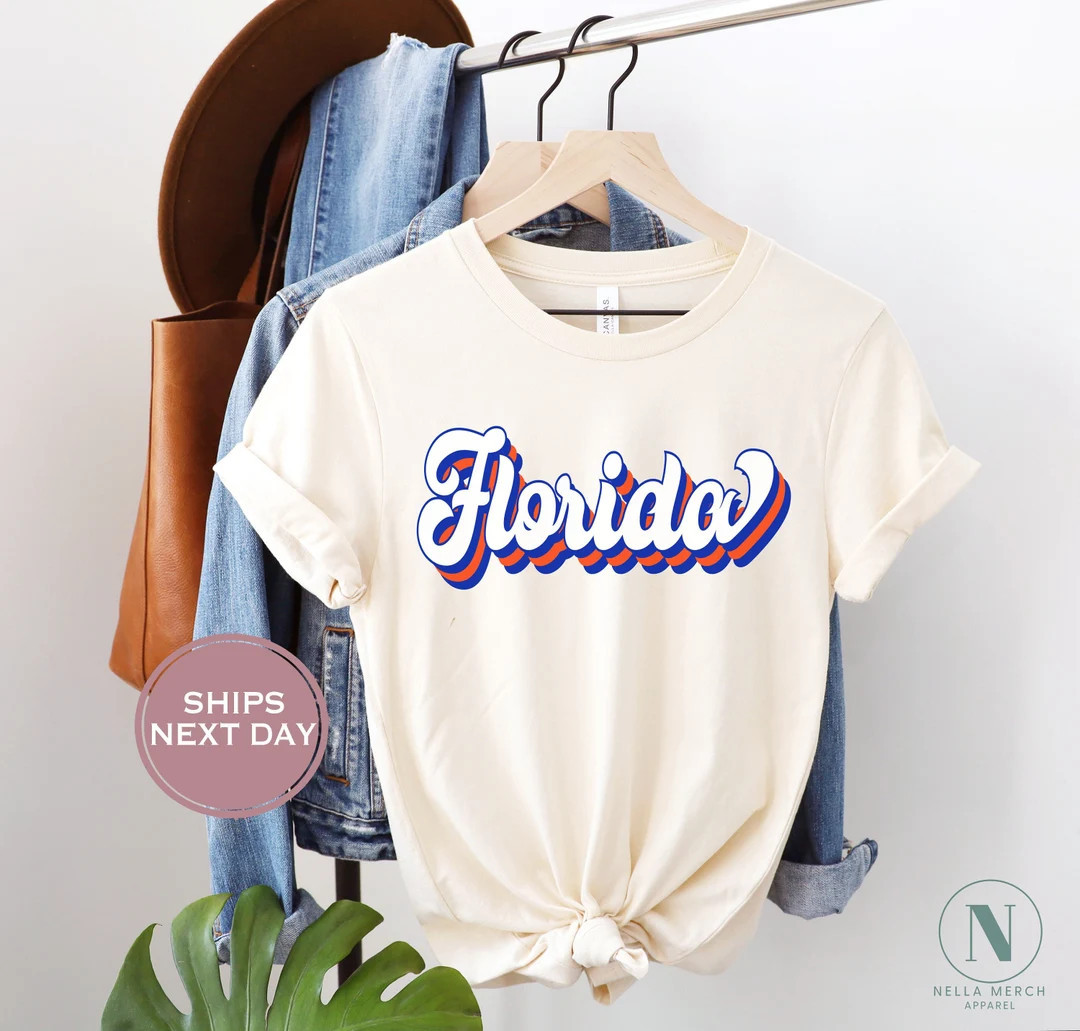 Retro Florida Football Shirt, Vintage Florida Football Shirt, College Football Women Shirt, Flori... | Etsy (US)