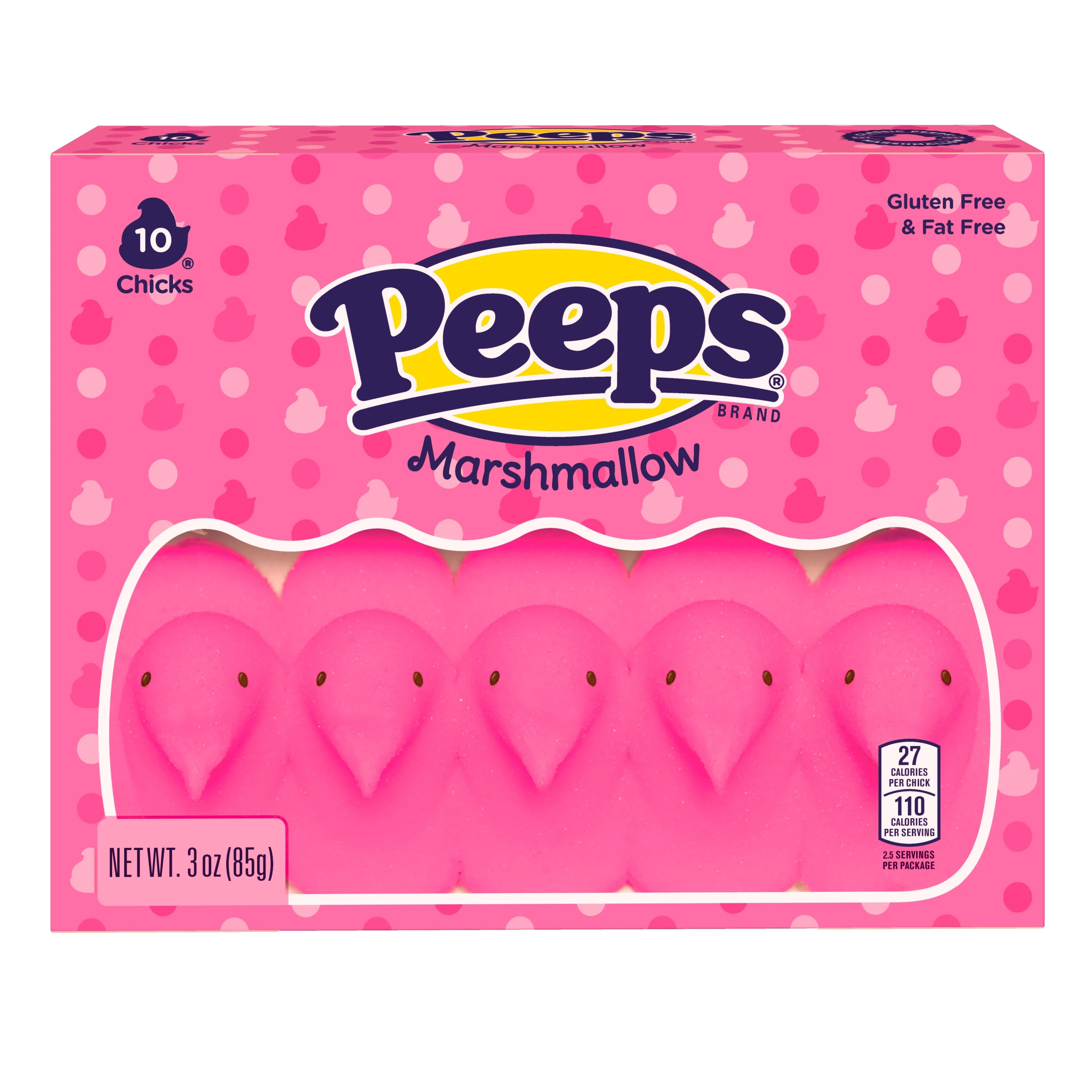 PEEPS, Easter Pink Marshmallow Chicks Candy, 10ct. (3.0oz.) | Walmart (US)