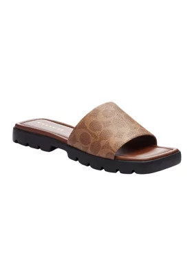 COACH Women's Florence Signature Canvas Sandals, 6.5M | Belk