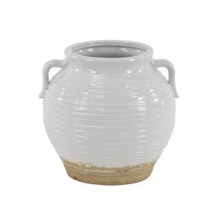 10" White Stoneware Vintage Planter | Michaels Stores