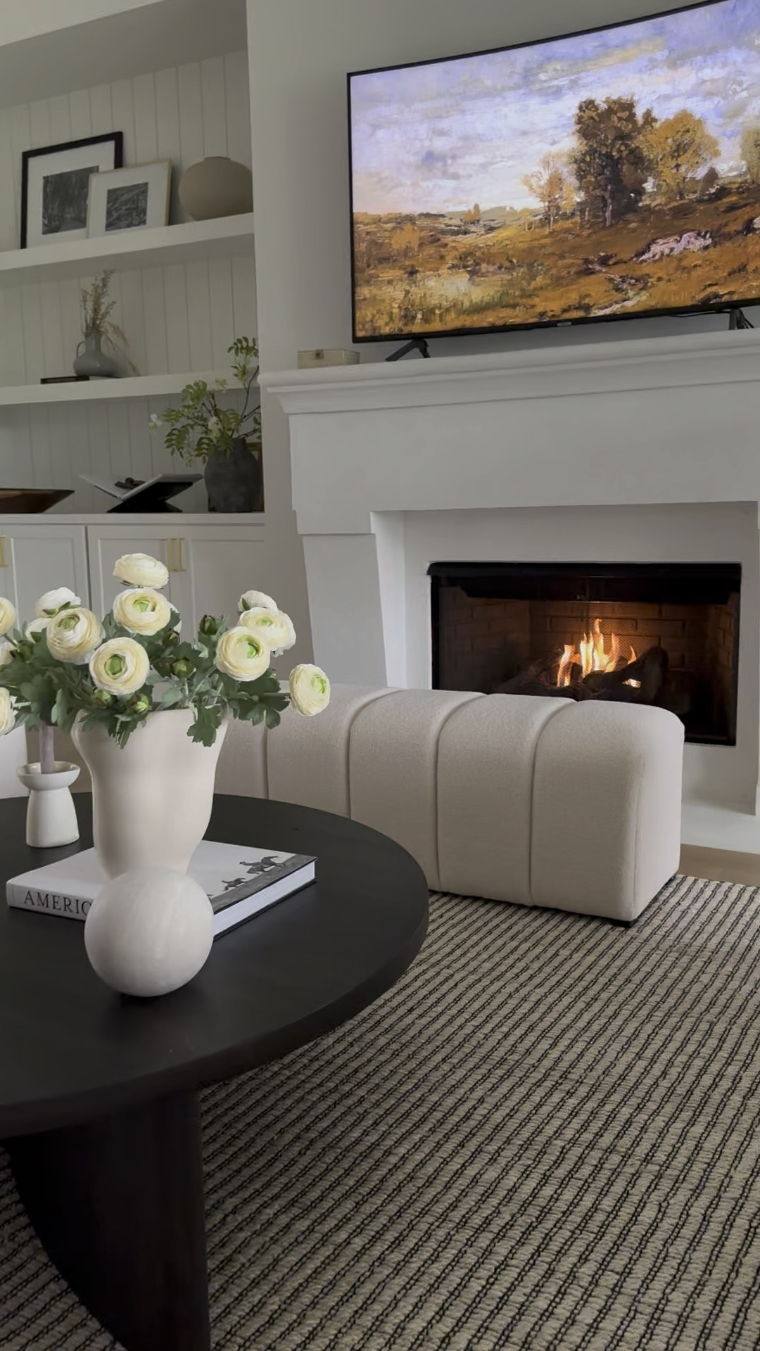 The fireplace is on for effect haha! I’m so happy that this bench is back in stock at TJMaxx and HomeGoods! It’s a great price point because it literally looks good everywhere. Big enough for the base of a king sized bed. 


#LTKstyletip #LTKsalealert #LTKhome