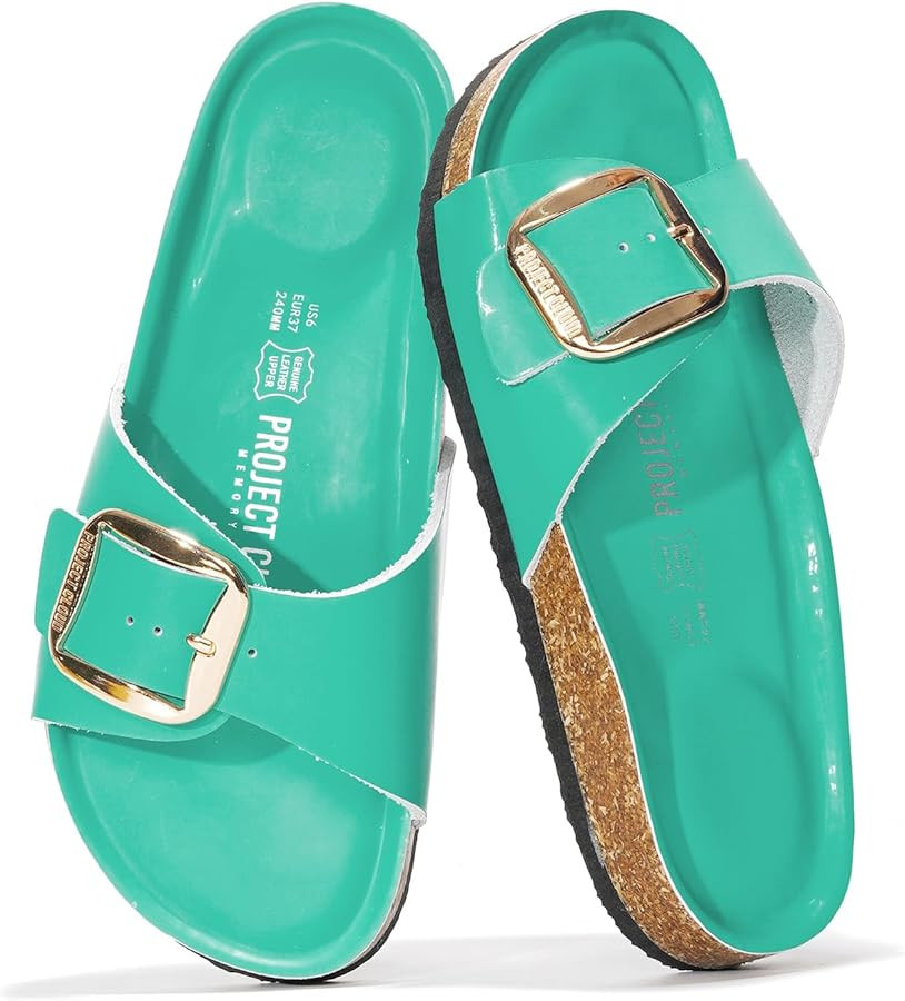 Project Cloud 100% Genuine Leather Sandals Women Dressy Beach Essentials Slides for Women Footwea... | Amazon (US)