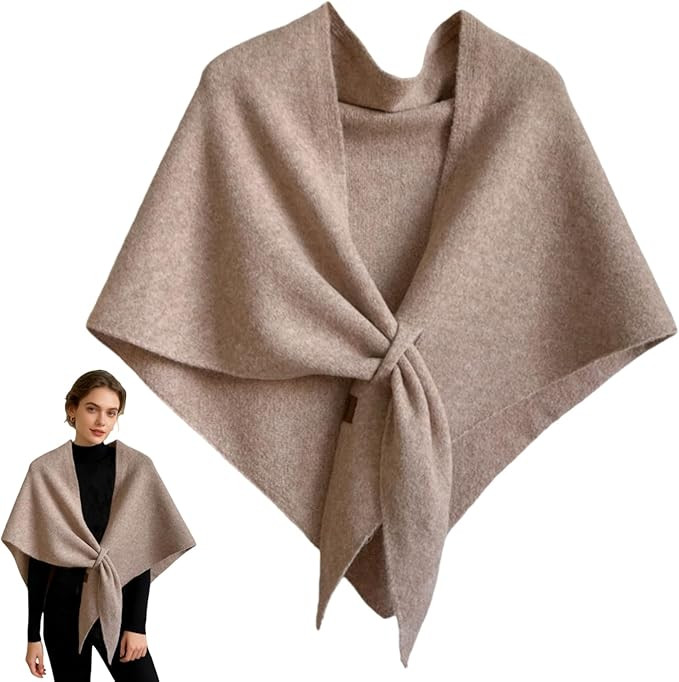 Shawl Wraps for Women, Pashmina Wraps for Women,Wrap Cardigan Cape Wool Cashmere Shoulder Top Swe... | Amazon (US)
