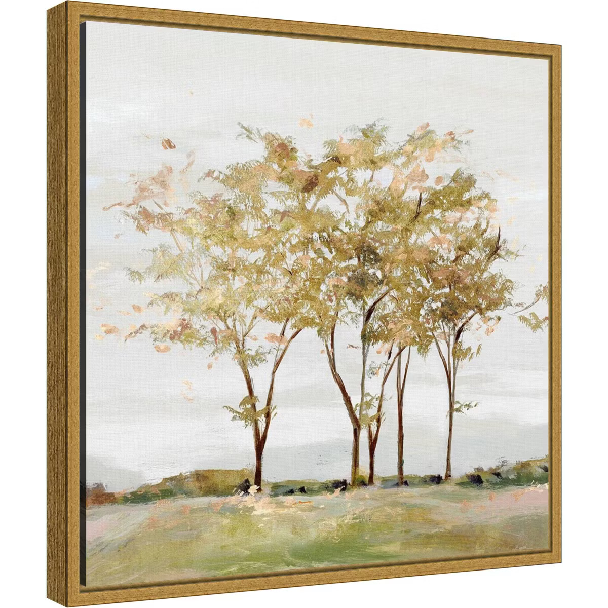 16" x 16" Golden Acre Wood by Isabelle Z Framed Canvas Wall Art - Amanti Art | Target