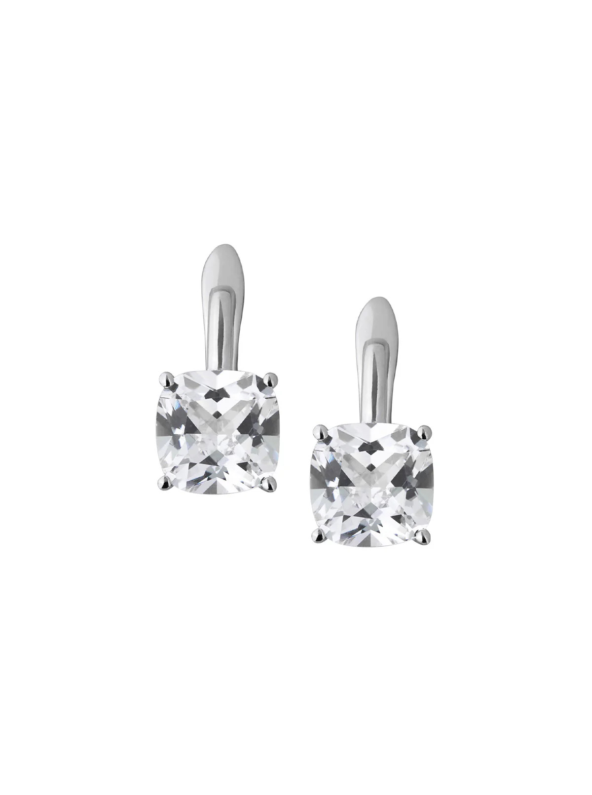 PORTER CUSHION-CUT EARRINGS IN LAB WHITE SAPPHIRE | Dorsey